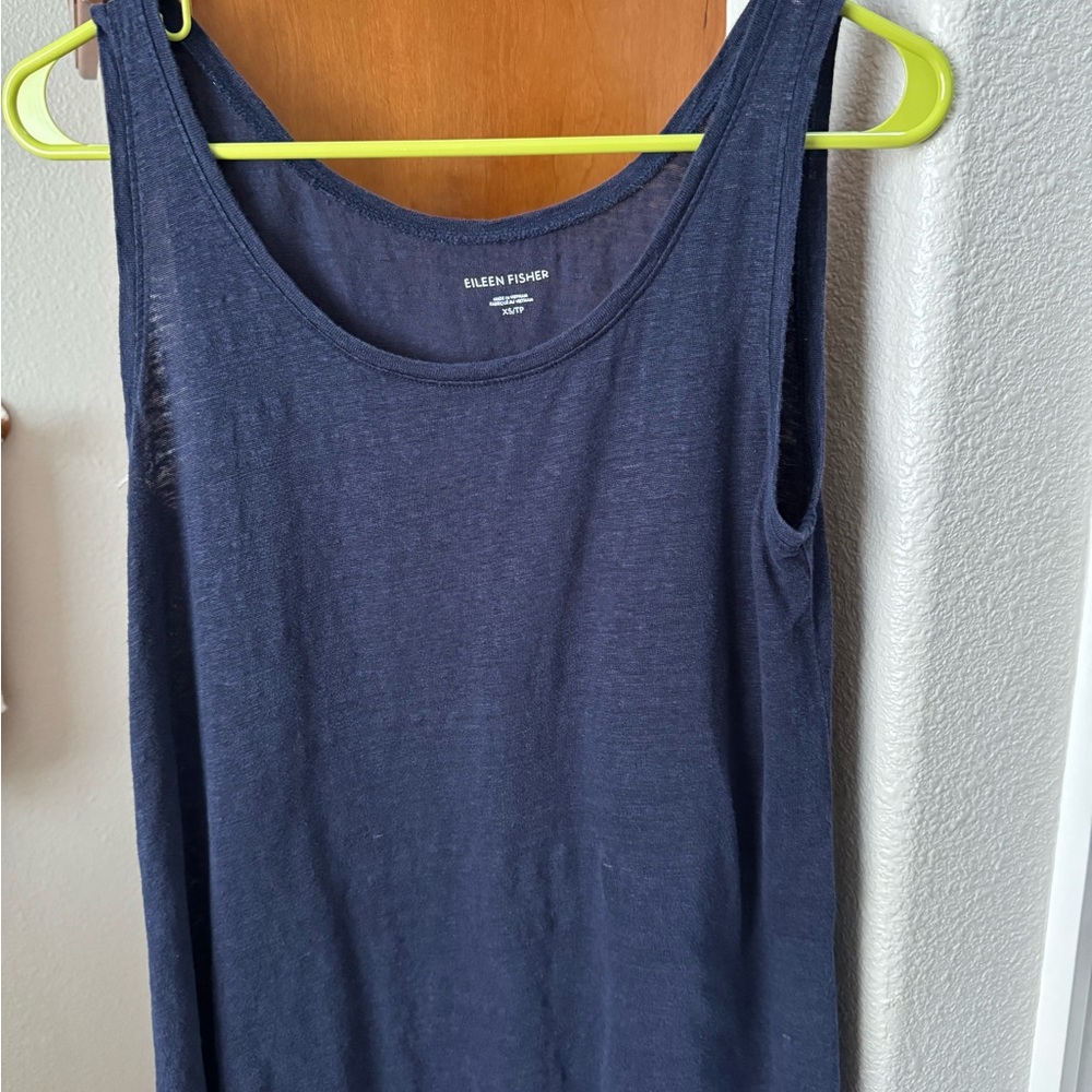 Eileen Fisher Linen signature scoop neck top
